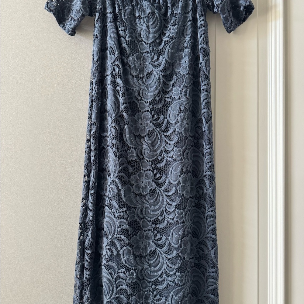Mamalicious Lace Off-Shoulder Maternity Dress